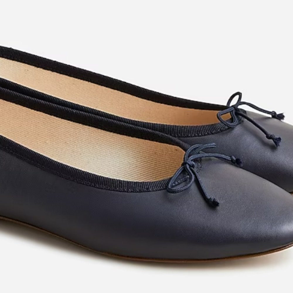 J crew black ballet flats with bow W/ tags
